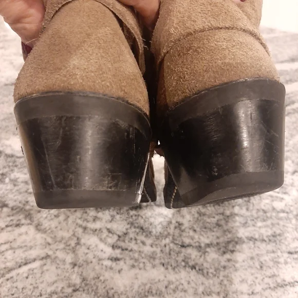 Frye Tan Suede Ankle Boots - Picture 14 of 16